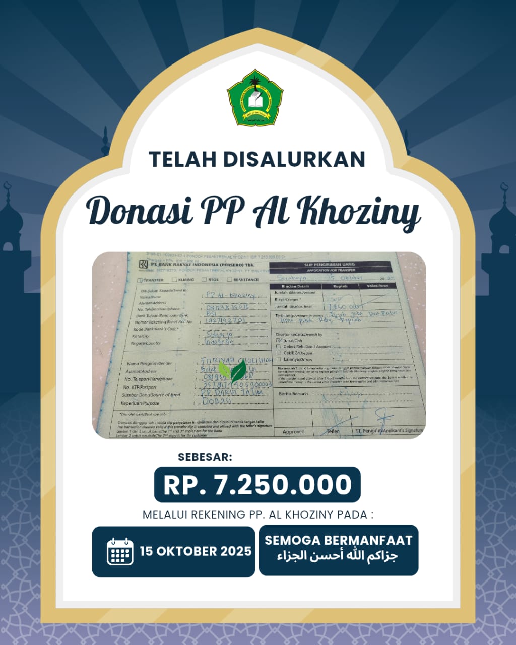 Aksi Sosial Darut Ta’lim untuk PP.Al Khoziny Buduran, Sidoarjo Aksi Sosial Darut Ta’lim untuk PP.Al Khoziny Buduran, Sidoarjo