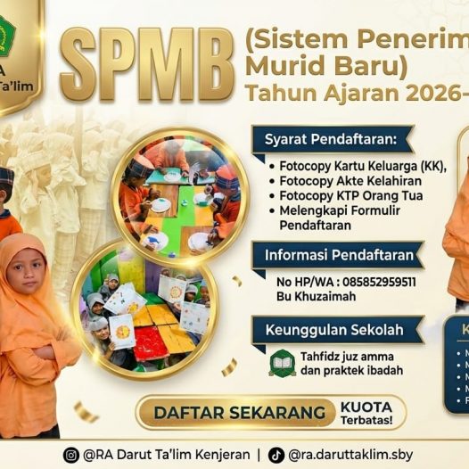 SPMB RA. DARUT TA’LIM 2026/2027